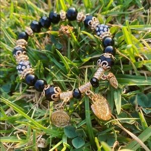 Black Beaded Bracelet